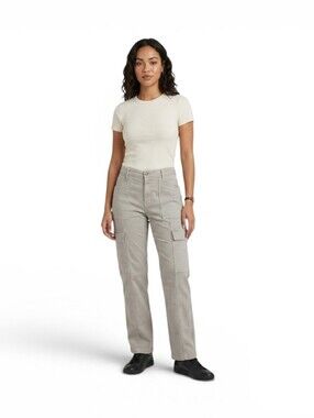 Madewell The Garment-Dyed '90s Straight Cargo Grey Pant